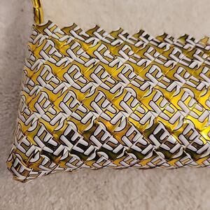 Vintage bubblegum Gum Candy wrapper purse short strap shoulder bag Gold 90s Y2K